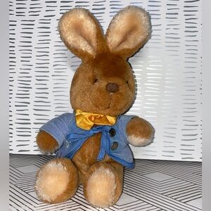 Russ Debonaire Bunny Rabbit #403 Peter Rabbit Coat 10” Vtg Stuffed Animal Plush